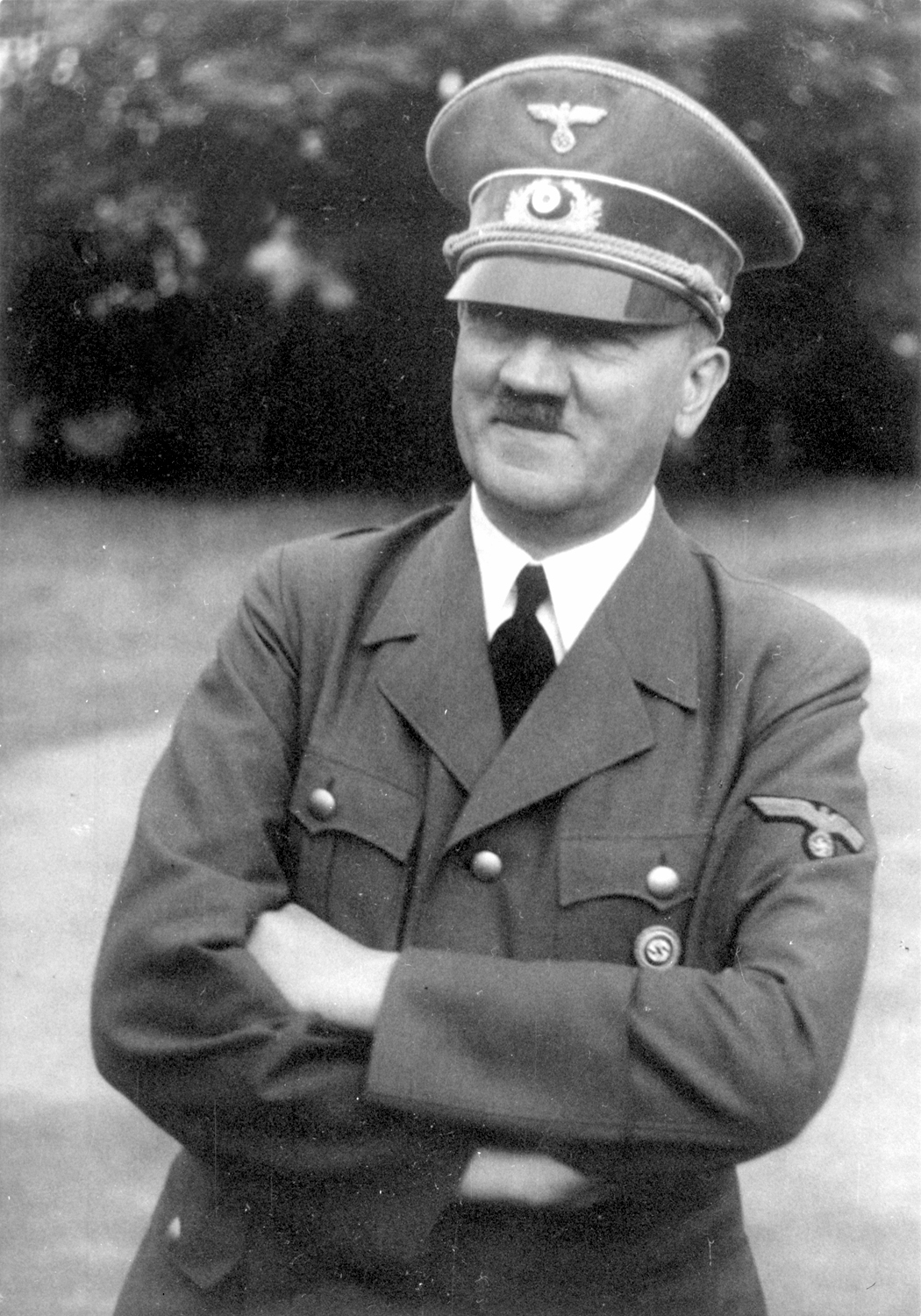 Adolf Hitler in Führerhauptquartier Wolfsschlucht at the end of the campaign against France, from Eva Braun's albums